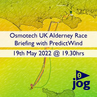 @osmotech_uk  Alderney race briefing. 

The pre race briefing for this weekends Osmotech UK Alderney race is tomorrow evening at 19.30hrs. Will Prest & Will McGough will be hosting the briefing and will discuss the upcoming forecast, tides, course dangers as well as the landing procedures etc. We use @predict_wind  for our weather briefings, JOG members can get 20% off new PredictWind forecast subscriptions. 

Sign up for the race briefing via the link on our most recent Facebook post.

#JOGracing #junioroffshoregroup #generationjog #JOGSpirit #SpiritOfJog #offshoreracing #stonewaysmarineinsurance #hondamarine #exposurelights #exposureolas #mdlmarinas #osmotechuk #predictwind #onesails #onesailgbrsouth #salcombegin #serversys #henrilloyd #theportalcompany